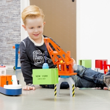 Ігровий набір New Classic Toys Контейнерний кран (10931) - Pampik - 4