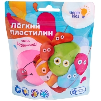 Легкий пластилін Genio Kids, рожевий (TA1712-1) - Pampik