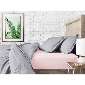 Простирадло на резинці Cosas Ranfors Rose, ранфорс, 120х60х10 см, світло-рожевий - Pampik - 2