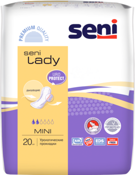 Урологічні прокладки Seni Lady, mini, 20 шт. - Pampik