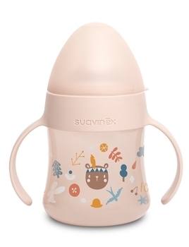 Поїльник Suavinex Лісові історії, з силіконовим носиком, 4+, 150 мл, рожевий (306939) - Pampik