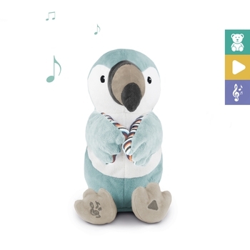 Інтерактивна м'яка іграшка Zazu Тукан Тімо, з плесканням та співом, бірюзовий (ZA-TIMO-01) - Pampik - 5