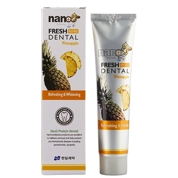 Зубна паста освіжаюча Hanil Fresh Dental Pineapple з екстрактом ананаса, 160 г - Pampik