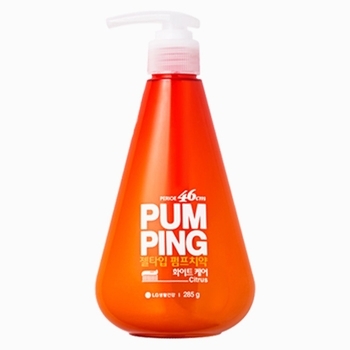 Зубна паста LG Perioe Pum Ping Citrus з екстрактами цитрусових, з дозатором, 285 г - Pampik