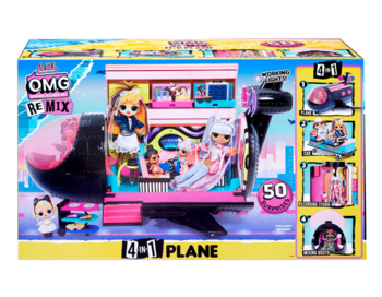 Ігровий набір з лялькою L.O.L. Surprise Remix Літак (571339) - Pampik