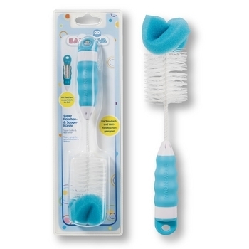 Двусторонний ершик Baby-Nova для мытья бутылочек и сосок, 2 в 1 (3965050) - Pampik