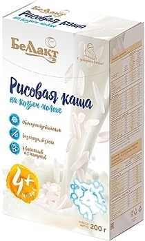 Рисова каша молочна суха Беллакт на козячому молоці, 200 г - Pampik