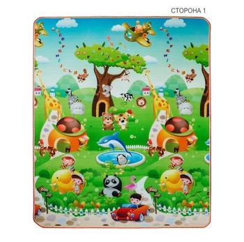 Детский двусторонний коврик Limpopo Зоополис и Подводный мир, 150х180 см (LP015-150) - Pampik - 3