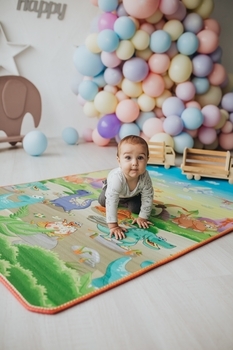 Дитячий двосторонній килимок Limpopo Динозаври та Пляжний сезон, 120х180 см (LP014-120) - Pampik - 6