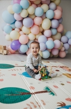 Дитячий двосторонній складаний килимок Poppet Парк і Прогулянка ведмежат, 150х180 см (PP002-150) - Pampik - 10