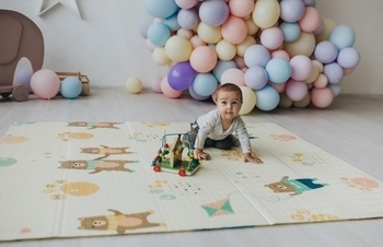 Дитячий двосторонній складаний килимок Poppet Парк і Прогулянка ведмежат, 200х180 см (PP002-200) - Pampik - 11