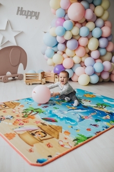 Дитячий двосторонній килимок Limpopo Динозаври та Пляжний сезон, 120х180 см (LP014-120) - Pampik - 7