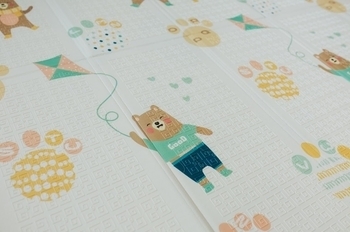 Дитячий двосторонній складаний килимок Poppet Парк і Прогулянка ведмежат, 200х180 см (PP002-200) - Pampik - 4