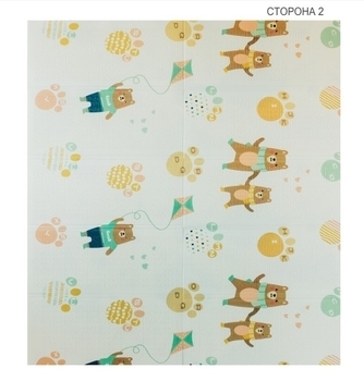 Дитячий двосторонній складаний килимок Poppet Парк і Прогулянка ведмежат, 200х180 см (PP002-200) - Pampik - 2