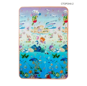 Дитячий двосторонній килимок Limpopo Зоополіс і Підводний світ, 120х180 см (LP015-120) - Pampik - 2