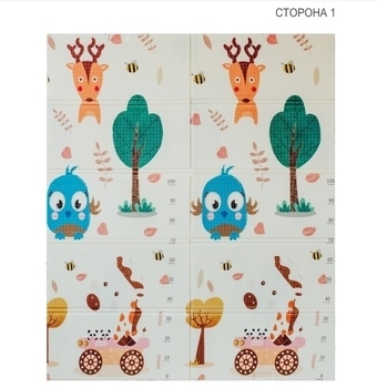 Дитячий двосторонній складаний килимок Poppet Парк і Прогулянка ведмежат, 150х180 см (PP002-150) - Pampik - 2