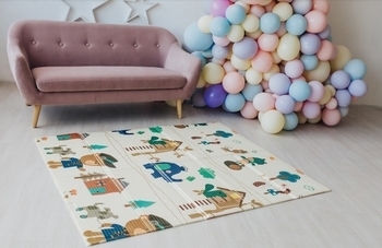 Детский двухсторонний складной коврик Poppet Лесные жители и Добрые соседи, 150х180 см (PP008-150) - Pampik - 7