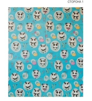 Дитячий двосторонній складаний килимок Poppet Пригоди ведмедиків і Танець панд, 150х180 см (PP003-150) - Pampik - 2