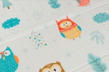 Дитячий двосторонній складаний килимок Poppet Морський сезон і Зимові совушки, 150х180 см (PP007-150) - Pampik - 5