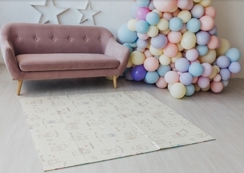 Дитячий двосторонній складаний килимок Poppet Пригоди ведмедиків і Танець панд, 200х180 см (PP003-200) - Pampik - 8