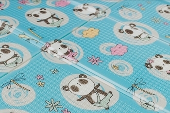 Дитячий двосторонній складаний килимок Poppet Пригоди ведмедиків і Танець панд, 150х180 см (PP003-150) - Pampik - 4