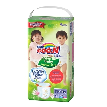 Підгузки-трусики Goo.N Cheerful Baby XL (11-18 кг), 42 шт. - Pampik