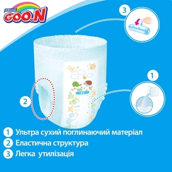 Підгузки-трусики для дівчаток Goo.N XXL (13-25 кг), 28 шт. - Pampik - 3