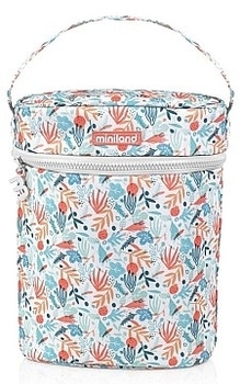 Термосумка для двух термосов и бутылочек Miniland Thermibag Mediterranean, 2х500 мл, голубой (89330) - Pampik