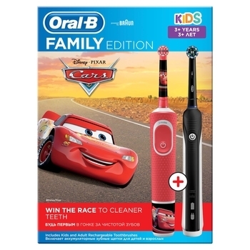 Набір електричних зубних щіток Oral-B Braun Pro 750 & Kids Cars Family Edition - Pampik - 3