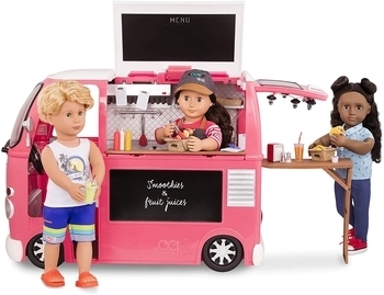 Транспорт для ляльок Our Generation Продуктовий фургон, рожевий (BD37969Z) - Pampik - 3