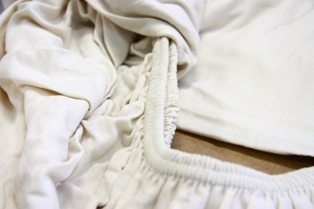 Простирадло на резинці LightHouse, трикотаж, 160х200 см, бежевий (46517) - Pampik - 4