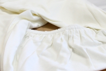 Простыня на резинке LightHouse, трикотаж, 160х200 см, кремовый (46500) - Pampik - 4