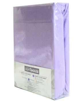 Простирадло на резинці LightHouse, махра, 160х200 см, бузковий (46708) - Pampik - 2