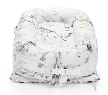 Змінний чохол для матраца-кокона DockATot Deluxe+ Carrara Marble, світло-сірий (140048659) - Pampik - 2