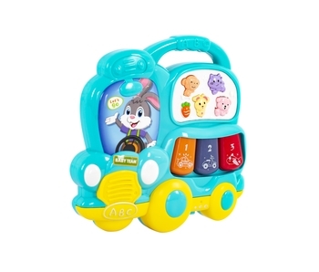 Игрушка музыкальная Baby Team Автобус, голубой (8633_голубой) - Pampik