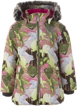 Термокуртка Huppa Melinda 1, р.86, зеленый с розовым (18220030-03447-086) - Pampik