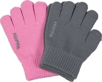 Перчатки Huppa Levi 2, р.1, акрил, розовый, серый, 2 шт. (82050002-00113-001) - Pampik - 2