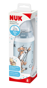Поїльник Nuk Active Cup Disney, з силіконовою насадкою, 300 мл, блакитний (10750413/1) - Pampik - 2