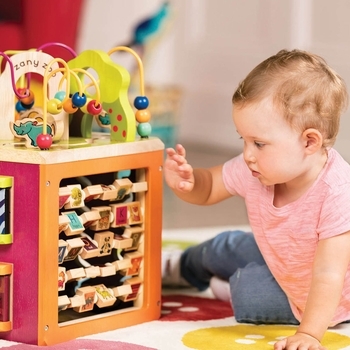 Розвиваюча дерев'яна іграшка Battat Зоо-куб - Pampik - 11