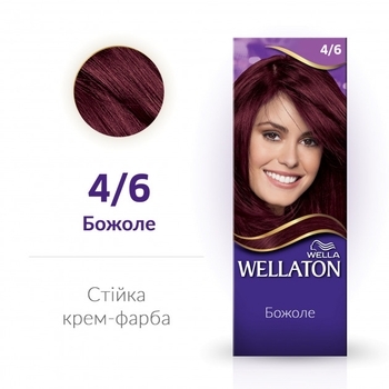 Стійка крем-фарба для волосся Wellaton Божоле 4/6 - Pampik - 3