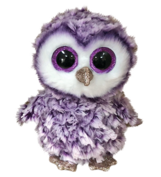 Мягкая игрушка TY Beanie Boo's Фиолетовая сова Moonlight, 25 см (36461) - Pampik