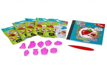 Набір для творчості Paulinda Crayon clay 2 в 1 Фрукти з розфарбуванням, маса для ліплення + олівці (PL-194011) - Pampik - 2