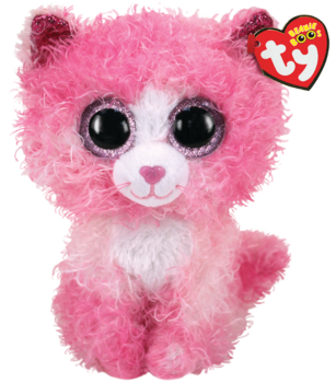 Мягкая игрушка TY Beanie Boo's Розовый котенок Reaga, 25 см (36479) - Pampik