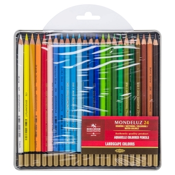 Набор акеварельных карандашей Kite Mondeluz Landscape, 24 шт. (3724024013) - Pampik