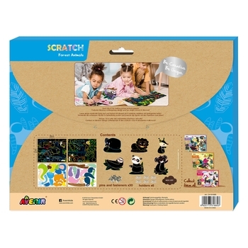 Набор для творчества скретч-арт Avenir Лесные животные (CH191685) - Pampik - 2