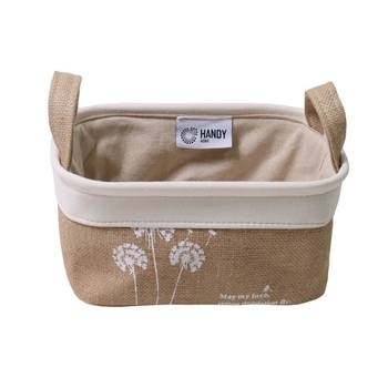 Корзина текстильная с ручками Handy Home Fly, 28х18х14 см, бежевый (NEW-04) - Pampik