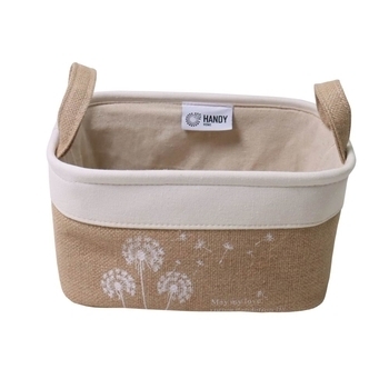 Корзина текстильная с ручками Handy Home Fly, 31х22х16 см, бежевый (NEW-03) - Pampik