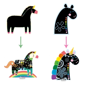 Набор для творчества скретч-арт Avenir Единорог (CH191683) - Pampik - 3