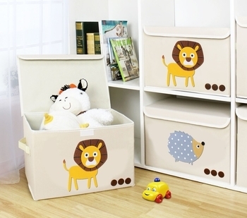 Короб складной с крышкой Handy Home Лев, 38x26x26 см, бежевый (CH08) - Pampik - 2