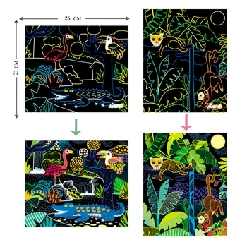 Набор для творчества скретч-арт Avenir Лесные животные (CH191685) - Pampik - 10